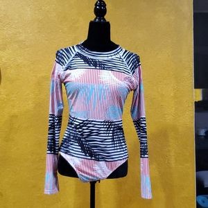 Tropical/colorful leaf swimsuit